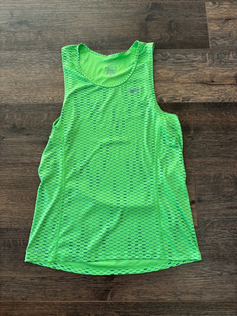 Nike Running Dri Fit Lime Green Mens Tank Top Size Small